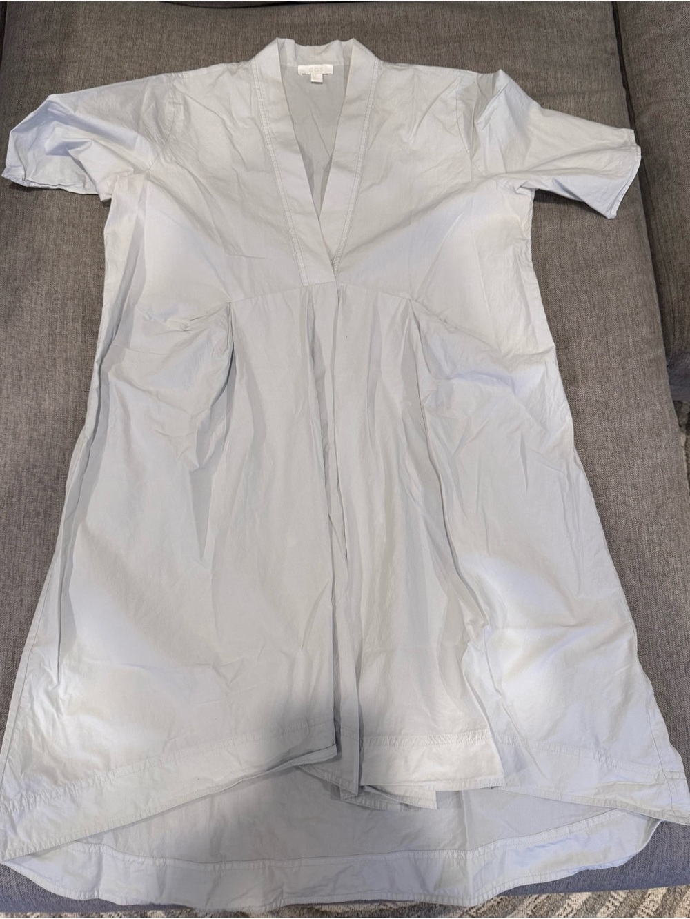 COS Light Gray Cotton Womens Shirt Dress